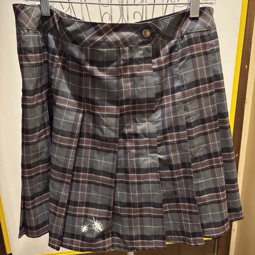 Beetlejuice‎ Plaid Skirt Uniform Preppy Bugs Beetles Size XL Skort Pleated Goth - Picture 5 of 8